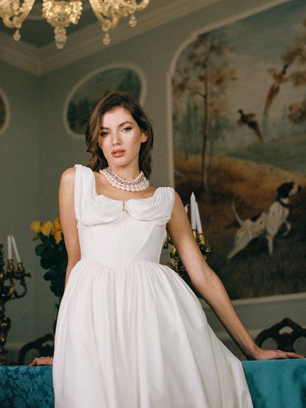 Nana Jacqueline Vivian Dress (White) (Final Sale)
