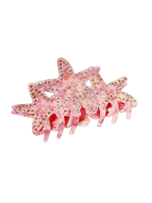 Nana Jacqueline Paulina Crystal Star Claw Clip (Light Pink) (Final Sale)