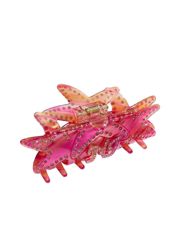 Nana Jacqueline Paulina Crystal Star Claw Clip (Pink) (Final Sale)