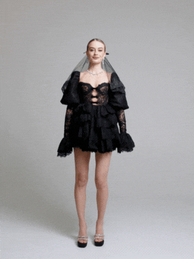 Nana Jacqueline Penelope Lace Dress (Black) (Final Sale)