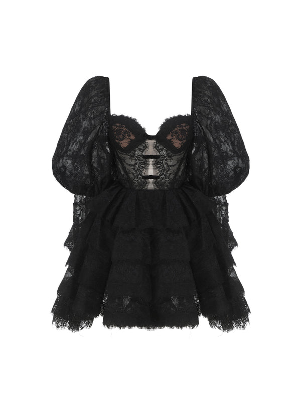 nana jacqueline Penelope Lace Dress (Black) (Final Sale)
