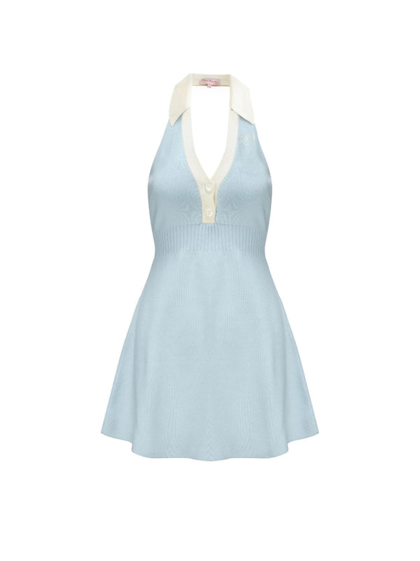 nana jacqueline Samantha Knit Dress (Blue) (Final Sale)