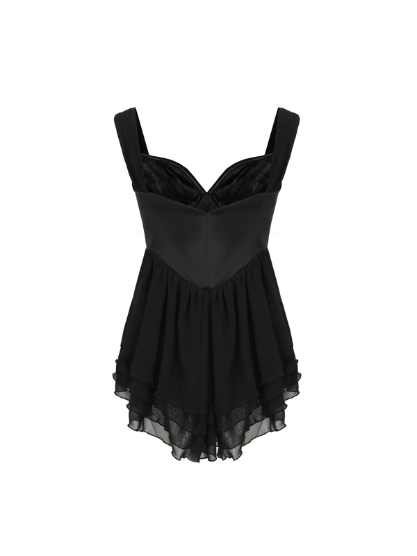 Nana Jacqueline Sheila Chiffon Dress (Black) (Final Sale)