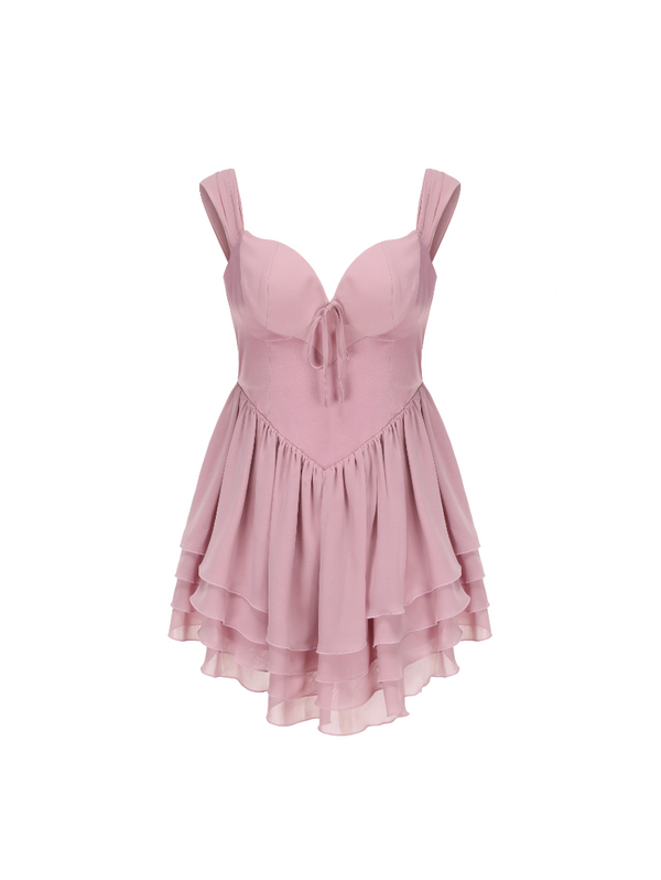 nana jacqueline Sheila Chiffon Dress (Pink) (Final Sale)