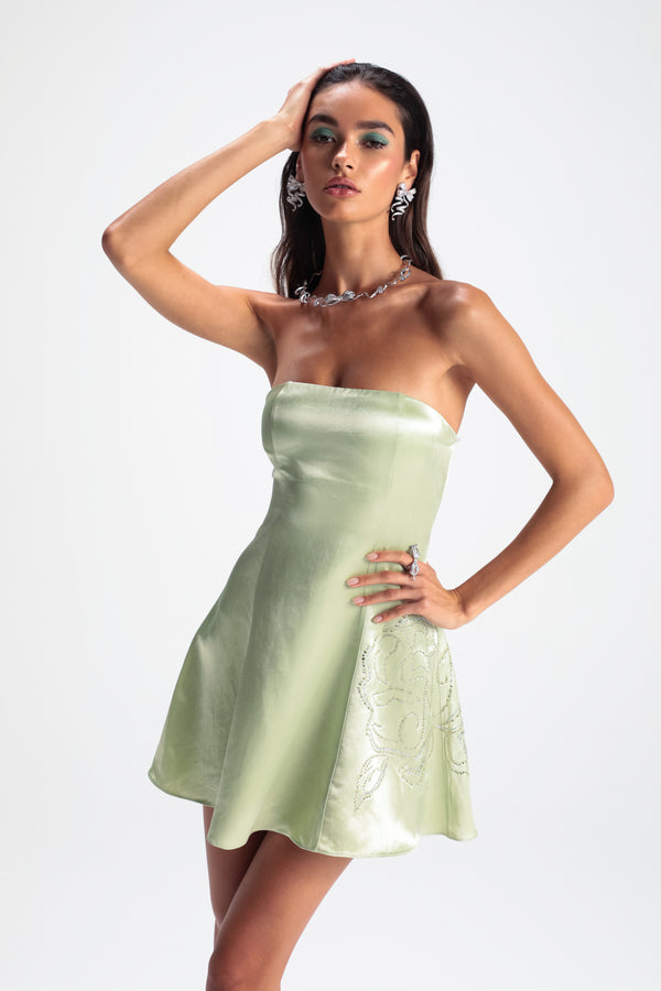 nana jacqueline Victoria Rose Dress (Green) (Final Sale)