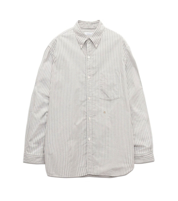 nanamíca Button Down Stripe Wind Shirt