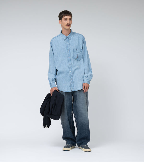 Nanamíca Regular Collar Light Denim Shirt