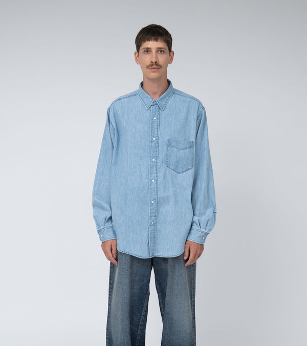 Nanamíca Regular Collar Light Denim Shirt