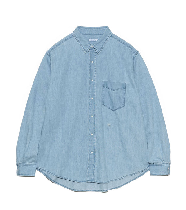 nanamíca Regular Collar Light Denim Shirt