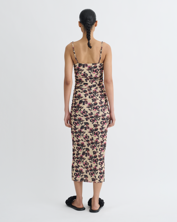 Nanushka Alexa - Printed Mesh Jersey Midi Dress - Tapestry Floral