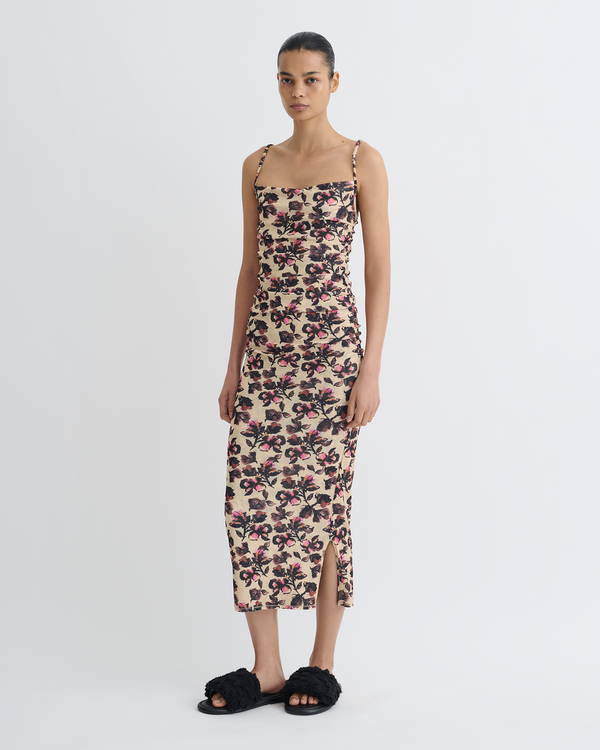 nanushka Alexa - Printed Mesh Jersey Midi Dress - Tapestry Floral