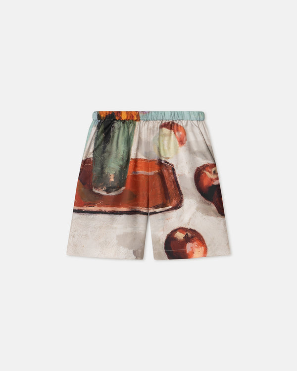 nanushka Anne - Printed Silk Twill Shorts - Gingerbread Heart
