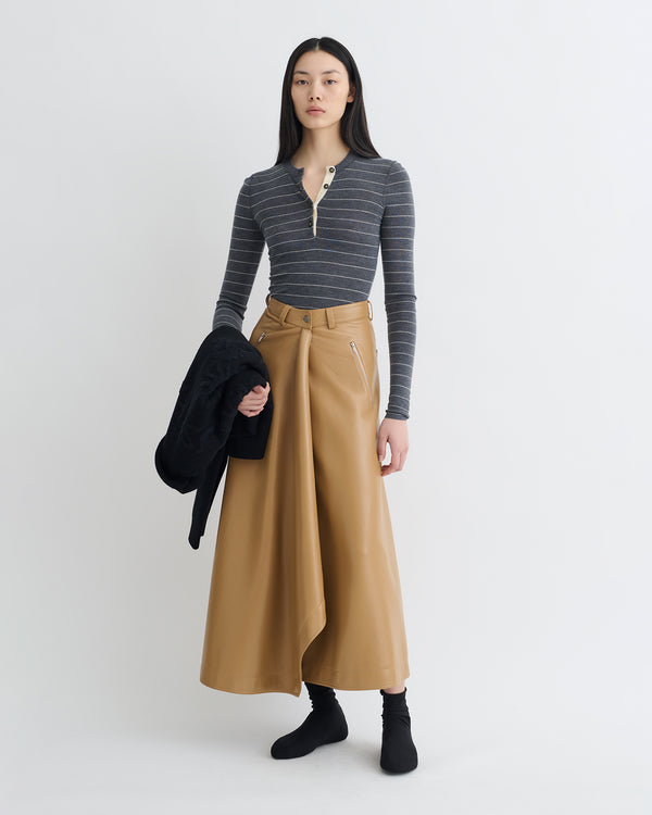 Nanushka Ariyah - Striped Terry Merino Top - Grey Stripe