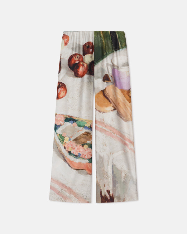Nanushka Brenda - Printed Silk Twill Pants - Gingerbread Heart