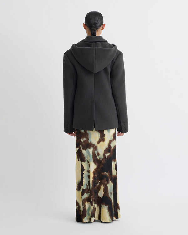 Nanushka Brione - Aged Felted Wool Blazer - Midnight Green