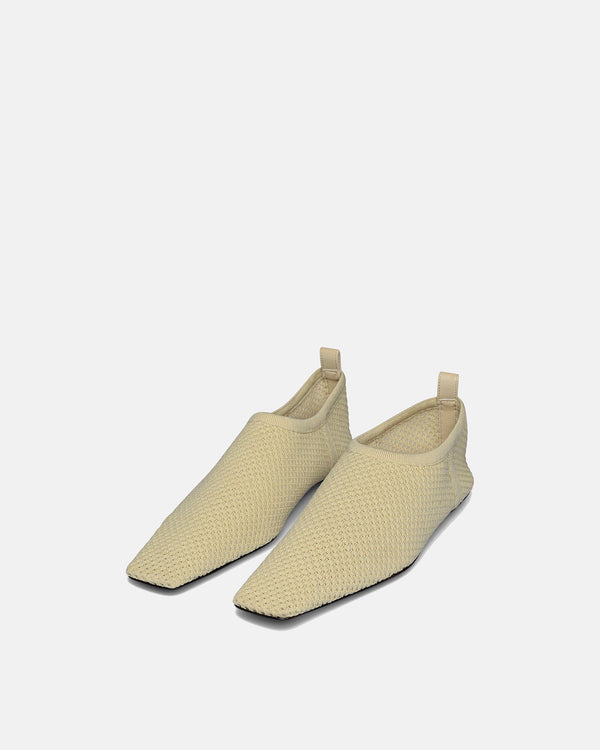 Nanushka Buju - Mesh-Knit Square-Toe Slip-On Shoes - Sand Mesh
