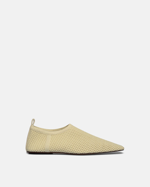 nanushka Buju - Mesh-Knit Square-Toe Slip-On Shoes - Sand Mesh