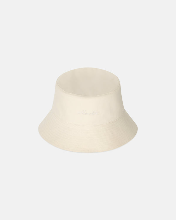 nanushka Caran - Signature Calligraphy Bucket Hat - Shell