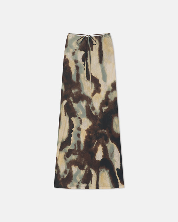 Nanushka Cheyen - Mesh Jersey Long Skirt - Watercolor Sage