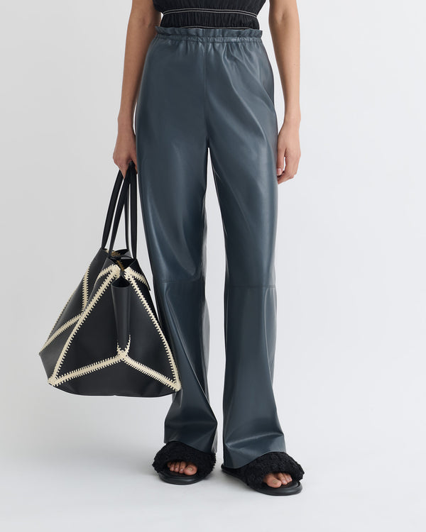 Nanushka Geb - Okobor™ Alt-Leather Pants - Steel Blue