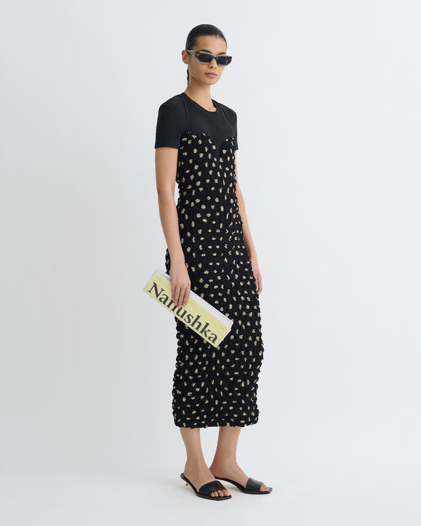 Nanushka Haylen - Seersucker Tech Chiffon Midi Dress - Polka