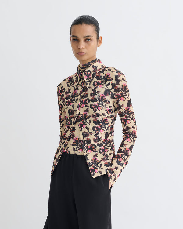 nanushka Idana - Printed Mesh Jersey Shirt - Tapestry Floral