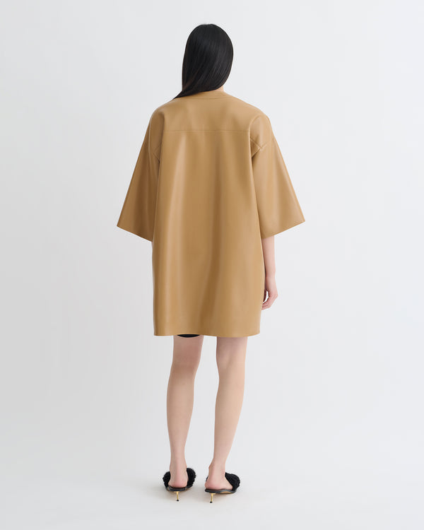 Nanushka Ingar - Okobor™ Alt-Leather Mini Dress - Oak