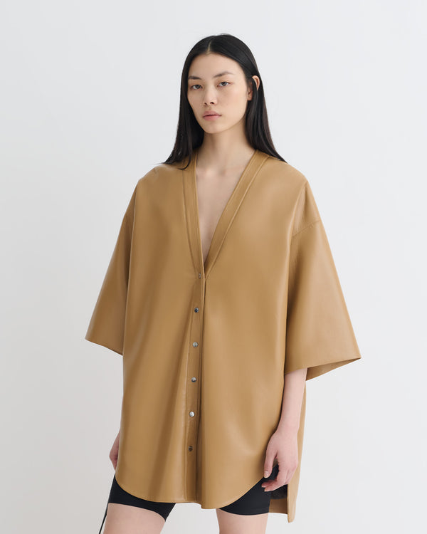 Nanushka Ingar - Okobor™ Alt-Leather Mini Dress - Oak