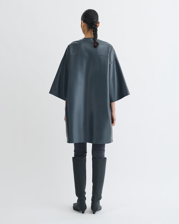 Nanushka Ingar - Okobor™ Alt-Leather Mini Dress - Steel Blue