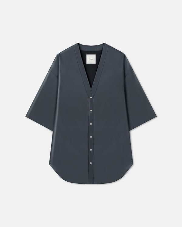 Nanushka Ingar - Okobor™ Alt-Leather Mini Dress - Steel Blue