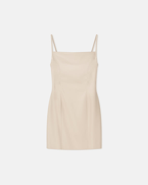nanushka Jorie - Okobor™ Alt-Leather Mini Dress - Creme