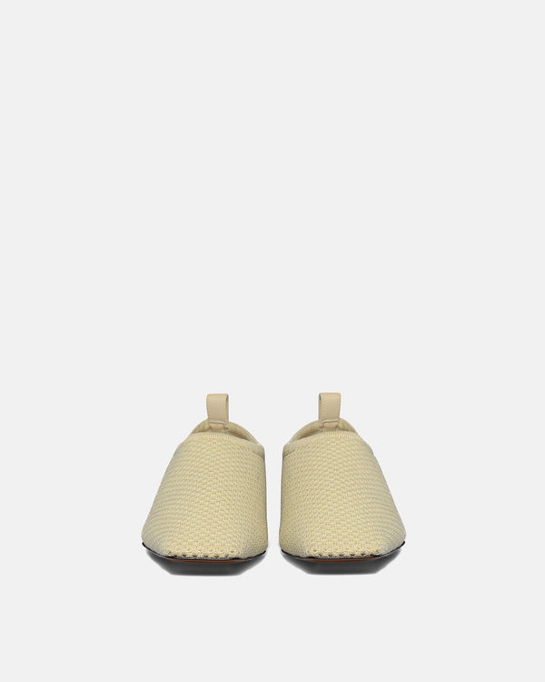 Nanushka Maris Rounded Toe - Mesh-Knit Round-Toe Slip On Shoes - Sand Mesh