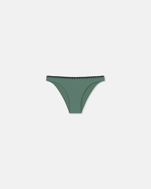nanushka Merve - Crochet Bikini Bottoms - Sea Green/Black