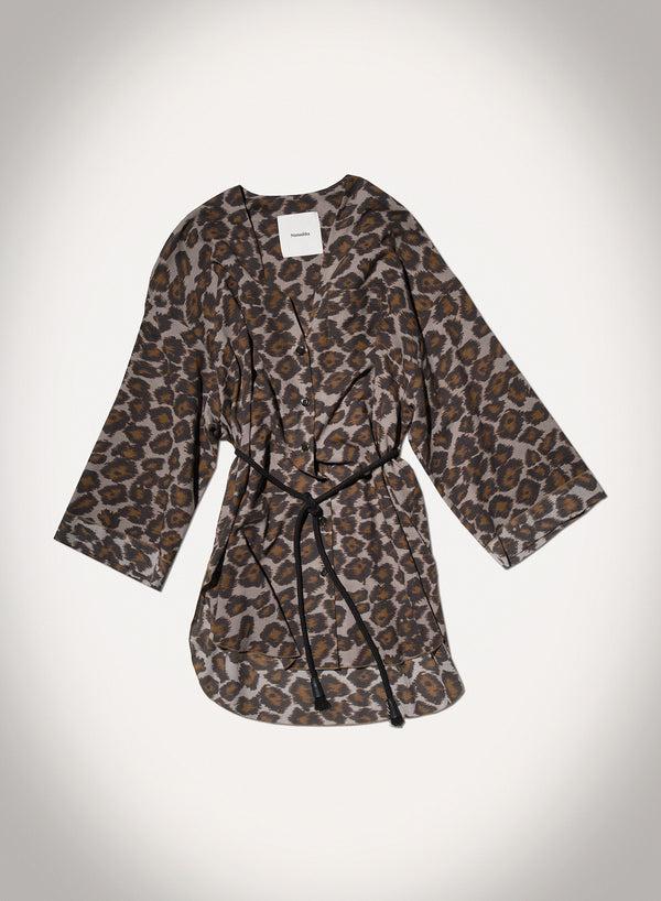 nanushka Nani - Printed Cotton Voile Top - Crayon Ocelot