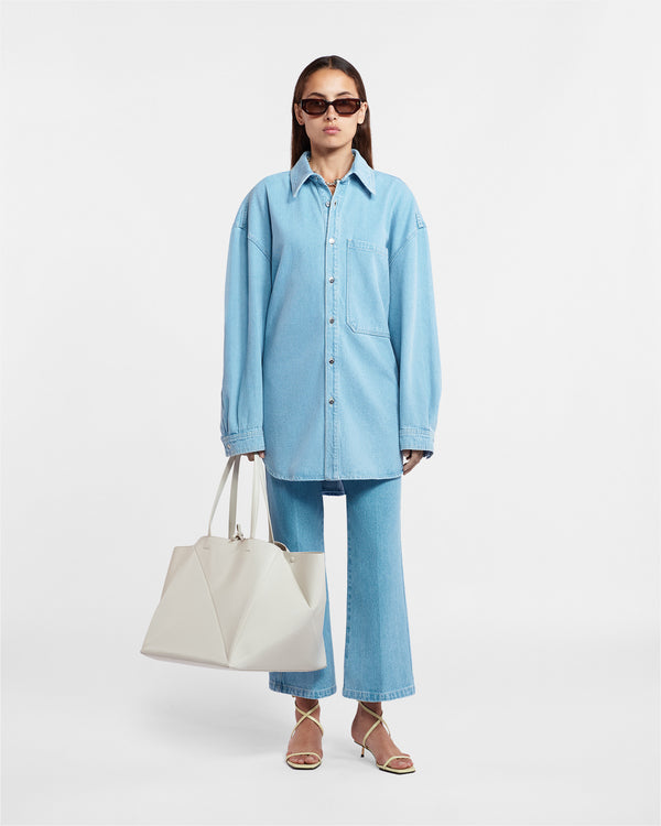 Nanushka Aarna - Denim Shirt - Eco Light Wash