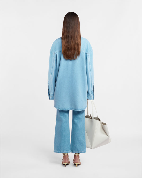 Nanushka Aarna - Denim Shirt - Eco Light Wash