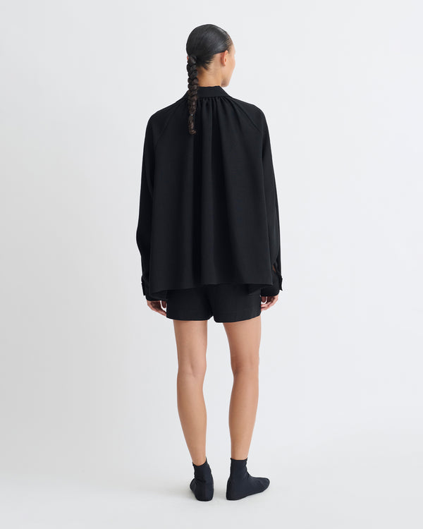 Nanushka Ada - Tech Linen Shirt - Black