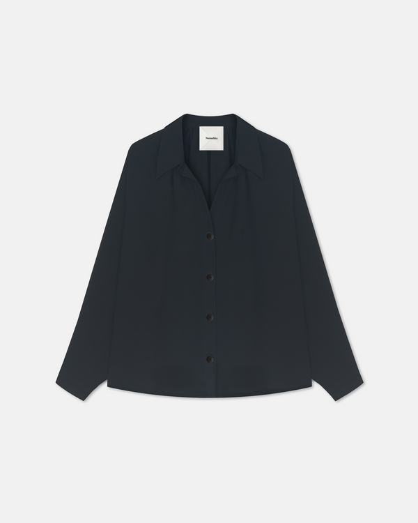 nanushka Ada - Tech Linen Shirt - Black