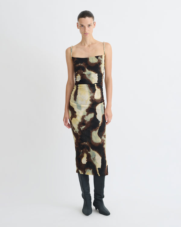 Nanushka Alexa - Mesh Jersey Dress - Watercolor Sage