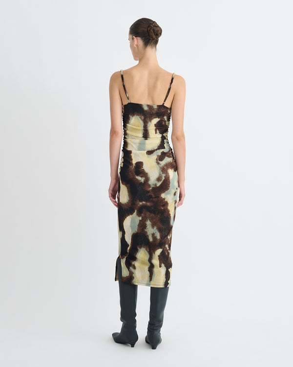 Nanushka Alexa - Mesh Jersey Dress - Watercolor Sage