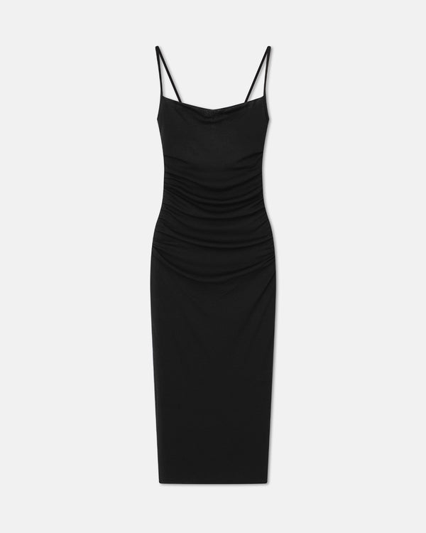 Nanushka Alexa - Mesh Jersey Midi Dress - Black