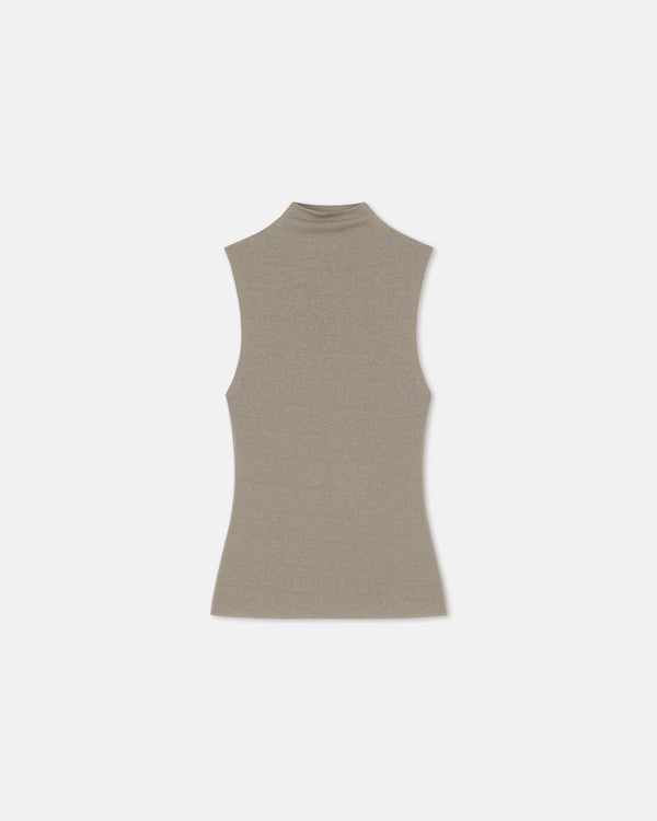 nanushka Annyka - Mesh Jersey Sleeveless Top - Fog