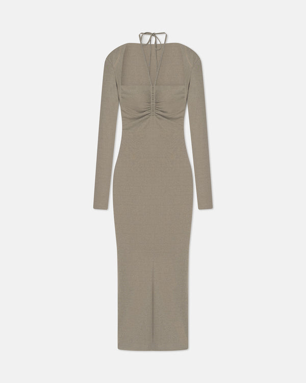 nanushka Aponi - Mesh Jersey Dress - Fog