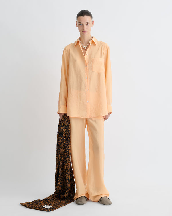 Nanushka Arleen - Crepe Organza Shirt - Apricot