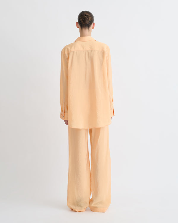 Nanushka Arleen - Crepe Organza Shirt - Apricot