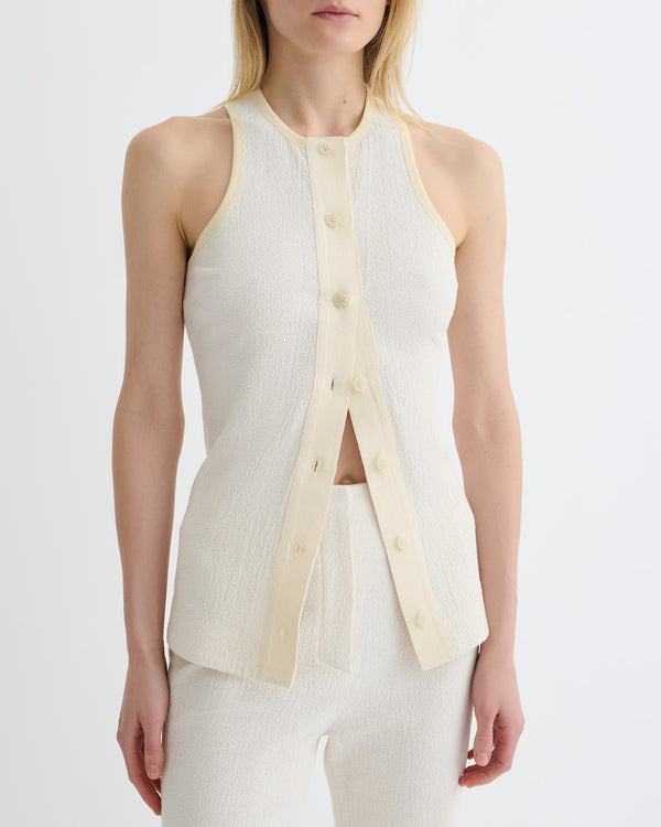 Nanushka Arne - Crepe Top - Creme
