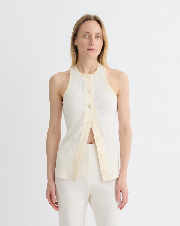 nanushka Arne - Crepe Top - Creme