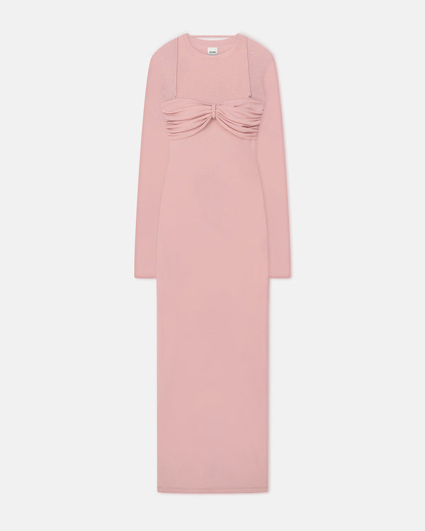 nanushka Artemiz - Mesh Jersey Midi Dress - Pink