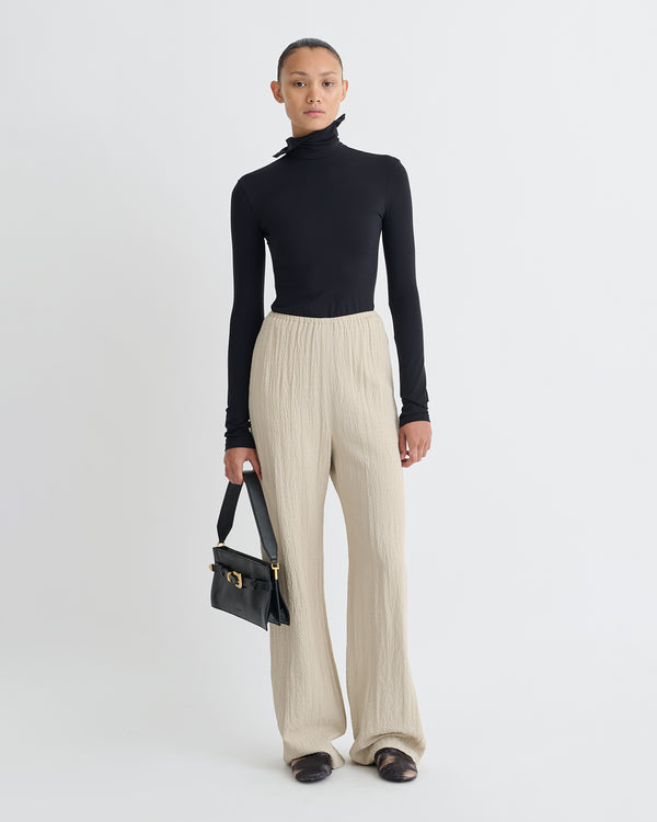 Nanushka Arvenn - Seersucker Suiting Pants - Sand