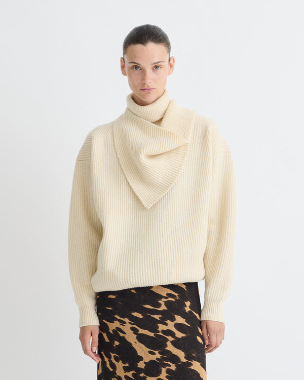Nanushka Blaer - Chunky Merino Sweater - Creme